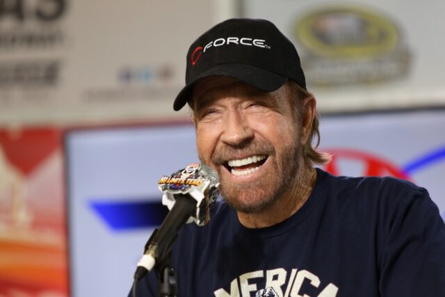 Actor Chuck Norris speaks with the media in November 2016 in Fort Worth, Texas