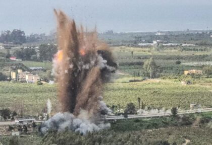 An Israeli airstrike blows up a key bridge in southern Lebanon