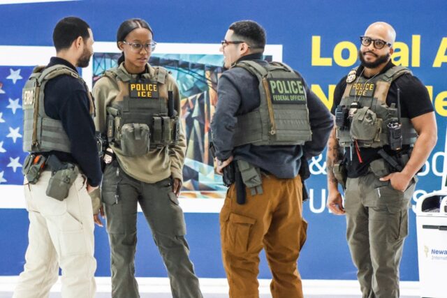 Federal law enforcement agents, including some with US Immigration and Customs Enforcement