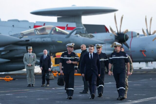 French President Emmanuel Macron was in Cyprus on Monday to discuss regional security