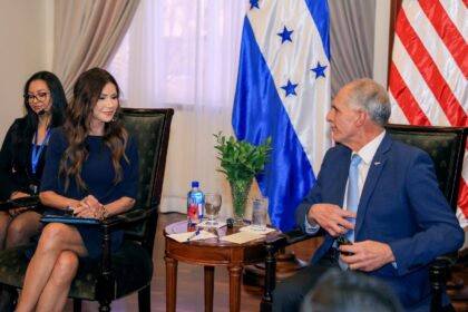 Kristi Noem met with Honduran President Nasry Asfura at the presidential palace in Tegucig
