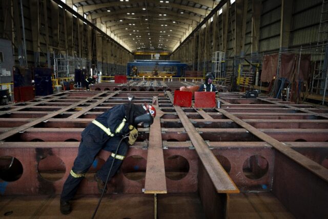 Polar Icebreaker under construction at Seaspan Shipyards in Vancouver
