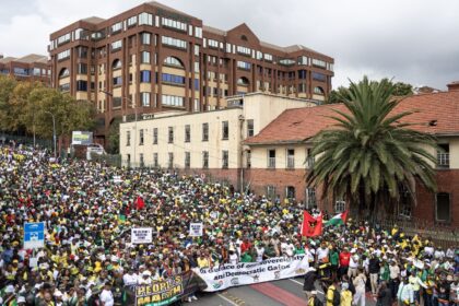 Thousands of South Africans marched 'in defence of our sovereignty' in the face
