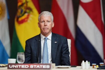 US Energy Secretary Chris Wright attends a working lunch at the "Shield of the Americ