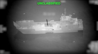 US forces are targeting Iranian naval vessels in the Gulf and Strait of Hormuz, as shown i