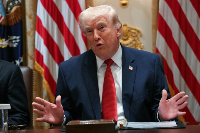 US President Donald Trump was holding his first cabinet meeting since the start of the Ira