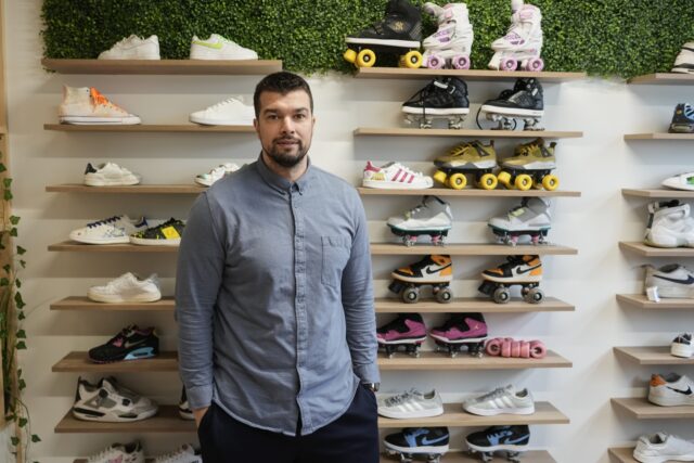 France Sneaker Recycling The Associated Press