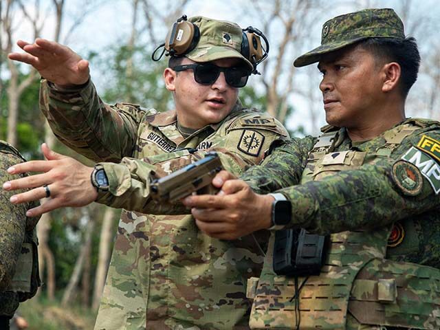 U.S. Army Spc. Ivan Gutierrez, assigned to the 58th Military Police Company, 728th Militar