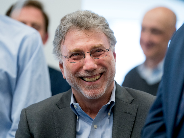 Washington Post Executive Editor Marty Baron smiles as The Washington Post wins two pulitz