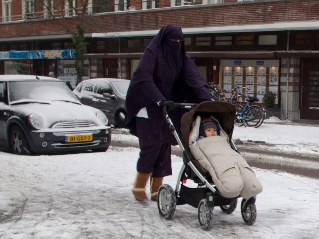 FILE - In this Monday Jan. 21, 2013 file photo, a woman wearing a full-face veil known as