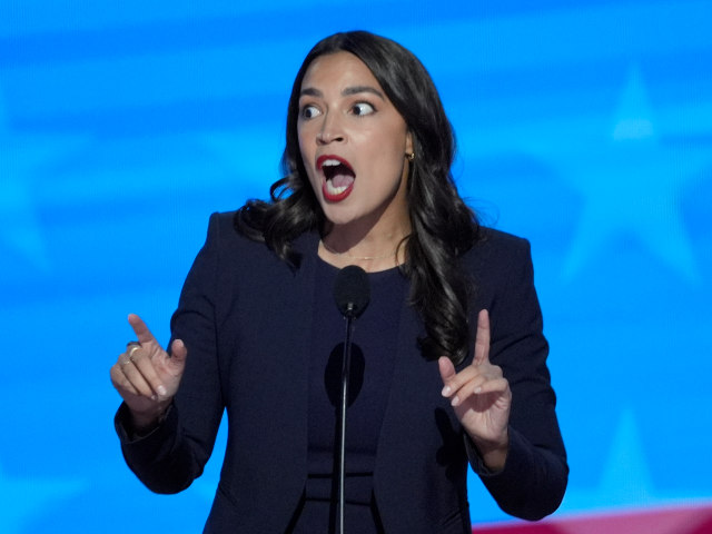 Rep. Alexandria Ocasio-Cortez, D-NY, speaking during the Democratic National Convention on