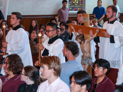 On Good Friday, at the Co-Cathedral of St. Thomas More, Catholics observe a special rite c