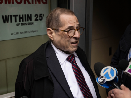 Rep. Jerrold Nadler, D-N.Y. speaks to members of media outside Greater New York Federal Bu