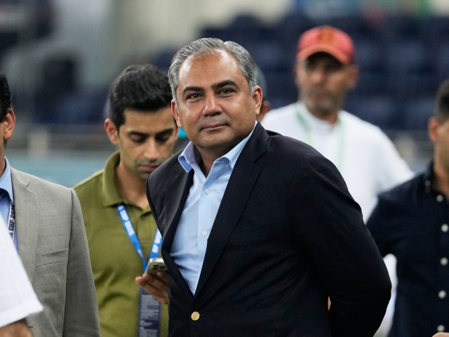 Pakistan's Minister of Interior and President of the Asian Cricket Council Mohsin Naq