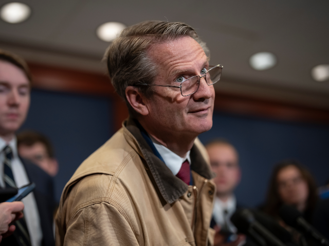 Rep. Tim Burchett, R-Tenn., listens to a question as he talks to reporters after an intell