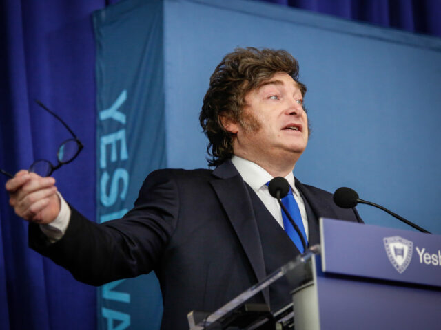 Argentina's President Javier Milei speaks at Yeshiva University with Rabbi Dr. Ari Be