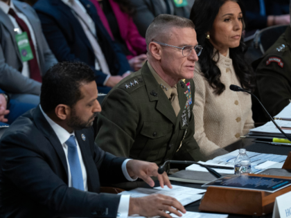 From left, FBI Director Kash Patel, Defense Intelligence Agency Director James Adams III,