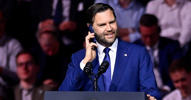 WATCH: VP Vance Experiences Brief Hiccup While Calling President Trump in Middle of Speech