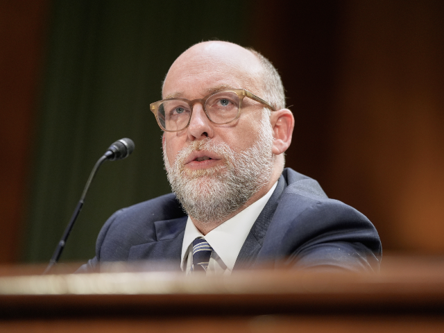 FILE - Office of Management and Budget director Russell Vought testifies during a Senate A