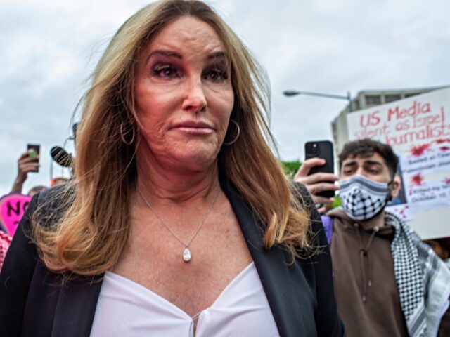WASHINGTON, DISTRICT OF COLUMBIA, UNITED STATES - 2024/04/27: Caitlyn Jenner is confronted
