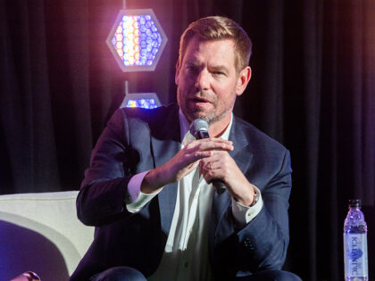 Los Angeles, CA - February 26: California Rep. Eric Swalwell speaks during Jewish Californ
