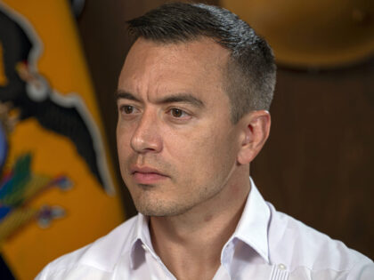 Daniel Noboa, Ecuador's president, during an interview in Guayaquil, Ecuador, on Tues