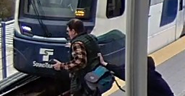 Video: Man With Violent History Arrested for Trying to Shove Stranger onto Train Tracks in Seattle