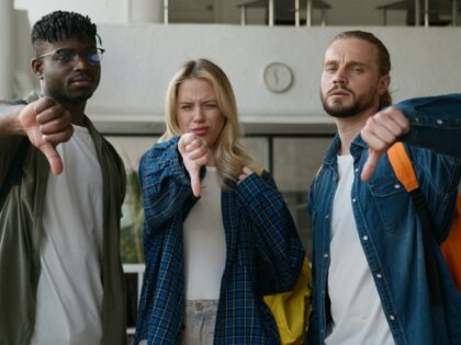 Generation Z thumbs down