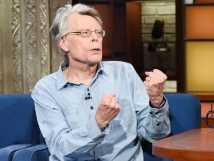 The Late Show with Stephen Colbert and guest Stephen King during Wednesday's September 11,