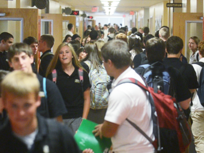 8/30/2011 Reading, PA Students walk to their class at the end of the day. At Berks Catholi