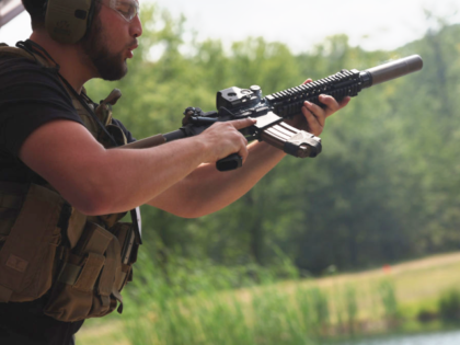 MONROE, PENNSYLVANIA - JUNE 03: People fire an assortment of guns at the annual Machine Gu