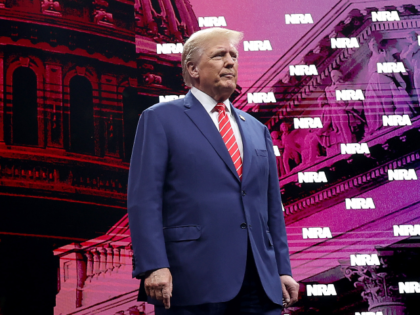 DALLAS, TEXAS - MAY 18: Former U.S. President Donald Trump speaks during the NRA ILA Leade