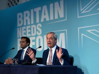 LONDON, ENGLAND - NOVEMBER 18: Reform UK party leader Nigel Farage and party board member