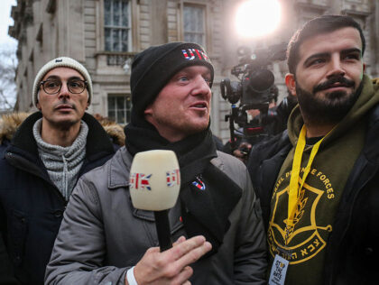 LONDON, UNITED KINGDOM - 2026/01/11: Stephen Yaxley Lennon aka Tommy Robinson turns up to