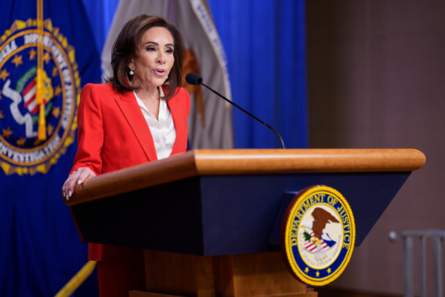 Jeanine Pirro, US attorney for the District of Columbia, speaks during a news conference a