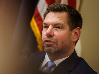 WASHINGTON, DC - FEBRUARY 10: U.S. Rep. Eric Swalwell (D-CA) speaks during a House Homelan
