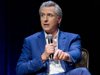 Los Angeles, CA - March 03: California governor Gavin Newsom speaks during a talk promotin
