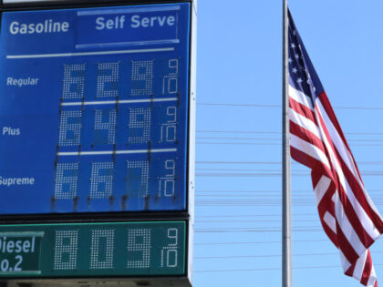 EL SEGUNDO, CALIFORNIA - APRIL 08: High gas prices are displayed at a Chevron gas station