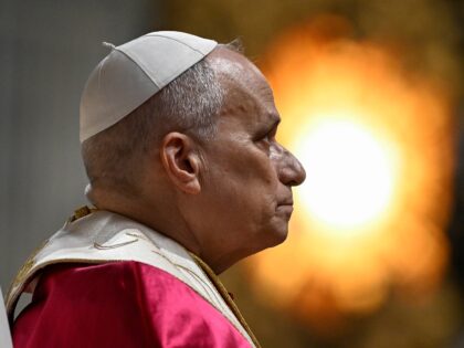 VATICAN CITY, VATICAN - APRIL 11: Pope Leo XIV presides over a Prayer Vigil for Peace in t