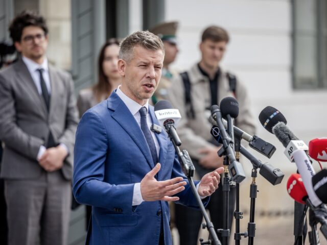 BUDAPEST, HUNGARY - APRIL 15: Hungary's Prime minister-elect Peter Magyar delivers a press
