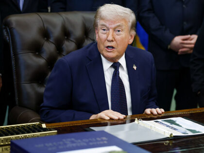 US President Donald Trump speaks during a healthcare affordability event in the Oval Offic