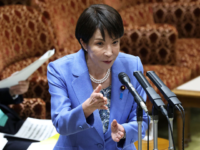 Sanae Takaichi, Japan's prime minister, speaks during a budget committee session at the up