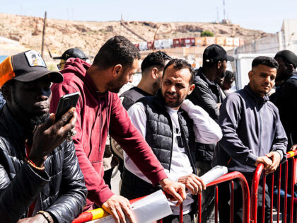 ALMERIA ANDALUSIA, SPAIN - APRIL 27: Images of the start of the attention to immigrants in