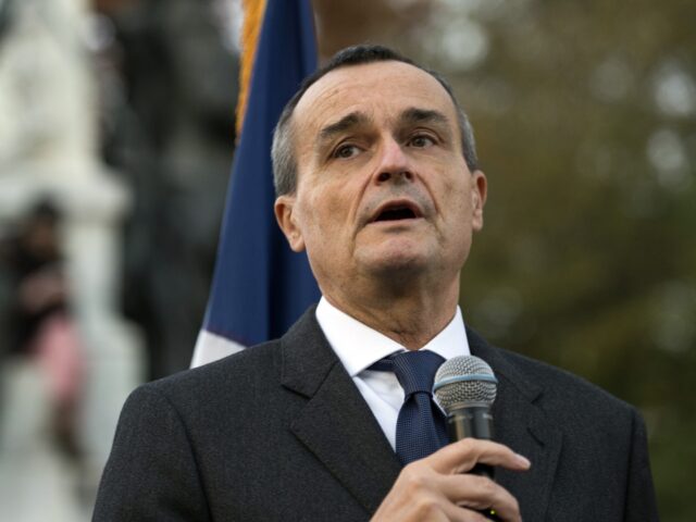 Gerard Araud , Ambassador of France to the US, speaks at a vigil in Lafayette Square, Nove