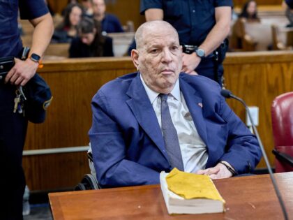 Harvey Weinstein, former co-chairman of the Weinstein Co., at Manhattan criminal court in