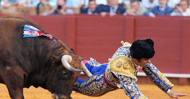 WATCH: Spanish Matador Suffers Embarrassing Injury During Bullfight