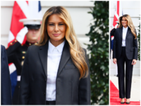 Fashion Notes: Melania Trump Waves Goodbye to British Royals in Dior Suit