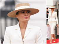 Fashion Notes: First Lady Melania Trump Hosts British Royals in Ralph Lauren Suit, Eric Javits Hat