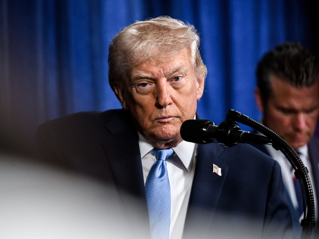 President Donald Trump delivers remarks at a press conference at Mar-a-Lago in Palm Beach,