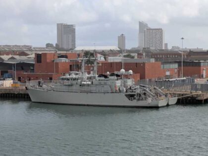 Ex-Dutch sweepers now flying Ukrainian flag at stern in Portsmouth